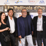 da sx la coreografa Monica Mangoni Gianluca Leurini produttore esecutivo Claudio Amendola attore Enzo De Camillis Direttore Artistico de La Pellicola dOro