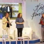 da sx. Stefano Nicola Enzo De Camillis Cristina Priarone Gherardo Gossi Dire. della Fotografia che ritira il premio di Cristian Pa